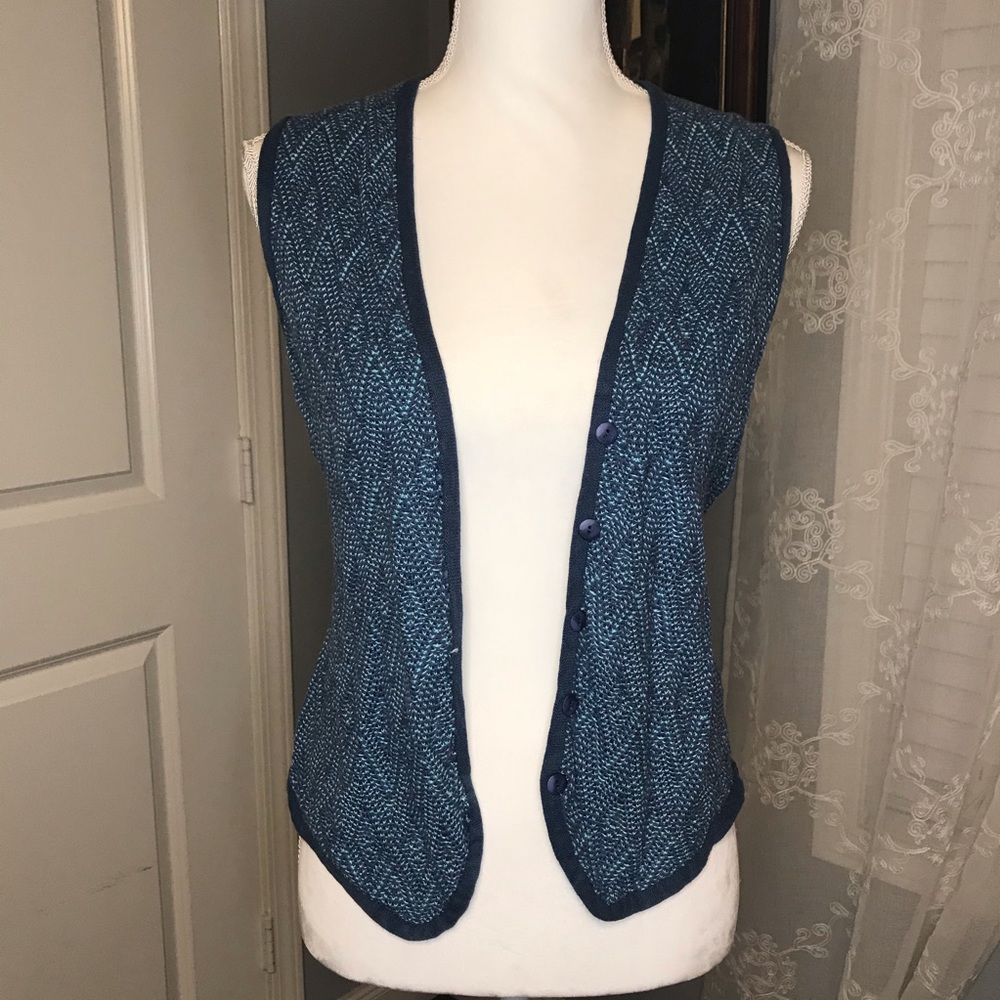 🌵Vintage Tail Blue Vest SZ S